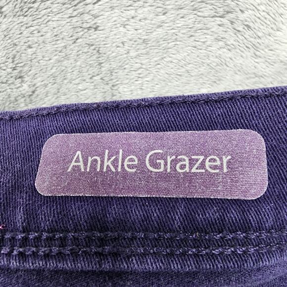 Gloria Vanderbilt Jeans Womens 14 Purple Cadence Ankle Grazer Mid Rise Crop - Picture 7 of 15